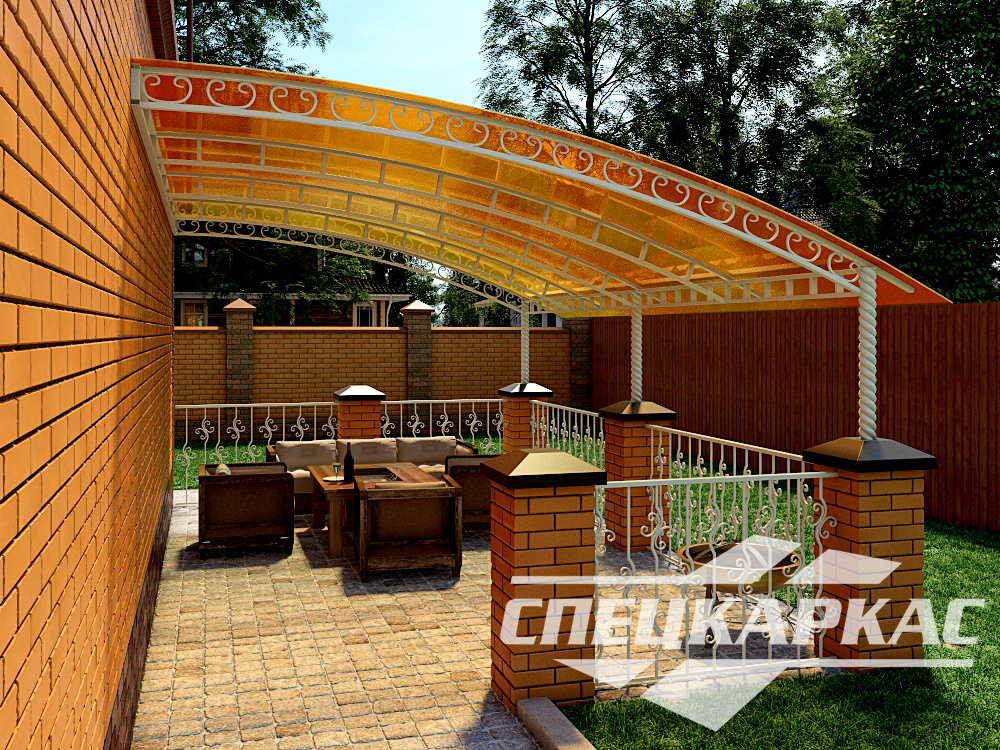 Навесы для террасы в Минске | Купить навес над террасой частного дома | Каталог и цены